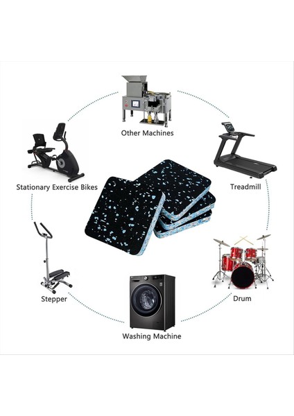 Koşuad Mat Padleri Egzersiz Ekipmanları Ses Yalıtım Şok Emici Mat Koşu Bandı Yıkayıcı Için Zemin Koruması (Yurt Dışından) fiyatları