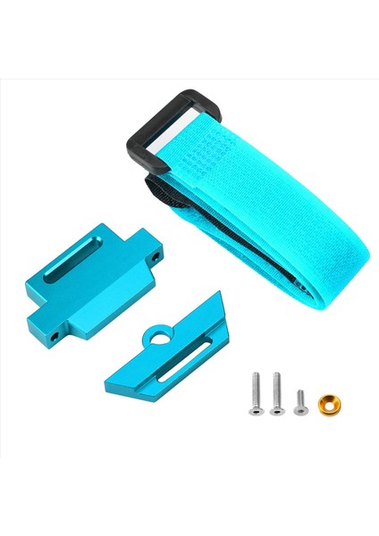 Metal Pil Tutucu Montajı 1/10 Traxxas Slash 2WD Şasi Yükseltme Parçaları Mavi (Yurt Dışından)