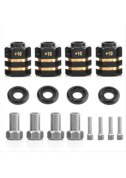 Rc Pirinç Aralayıcılar Tekerlek Hex Hub Genişleticiler Trx4 Trx6 Tekerlekleri Uzatma Hex Adaptörü (+10MM Kalınlık) (Yurt Dışından)