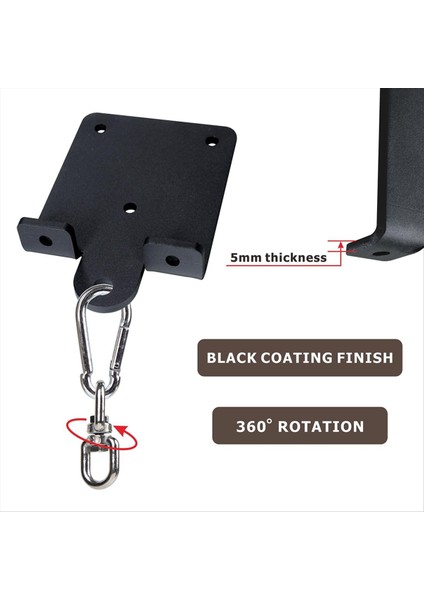 Ağır Delme Boks Torbası Askı - Ağır Hizmet Torba Askı Braketi 360 ° Döndürme Duvar Tavan Montaj Ahşap Işın Kancası (Yurt Dışından) modelleri