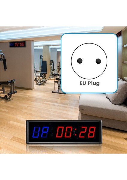 1 5 Inç 6 Basamaklı Spor Zamanlayıcı LED Aralık Zamanlayıcı Dijital Geri Sayım Duvara Monte Saat Fitness Zamanlayıcı Ev Salonu Ab Fişi (Yurt Dışından) modelleri