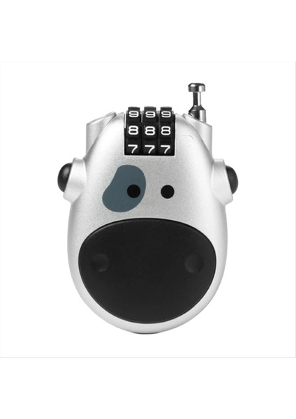 Teleskopik Kodlu Kilit Karikatür Inek Kilidi Geri Çekilebilir Çelik Kablo Çelik Kablo Şifresi Kilit Aksesuarı (Yurt Dışından)