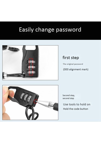 Bisiklet Kilidi Şifre Cihazı Anti Dayanıklı 3 Sayı Uzun Yay Teli Bisiklet Binicilik Güvenlik Aksesuarları Bisiklet Kilidi (Yurt Dışından) modelleri