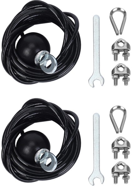 2pcs 3 Metre Spor Salonu Ayarlanabilir Kablo Tel Ip Ağır Hizmet Çelik Yedek Parçalar Ev Spor Salonu Fitness Kablosu (Yurt Dışından)
