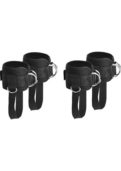 Kablo Makinesi Için 4x Ayak Bileği Kayışı Erkek ve Kadın Uyluk Bantları Egzersiz Için Geri Tepme Egzersiz Hips Eğitmeni Bacak Pres Kas Gücü (Yurt Dışından)