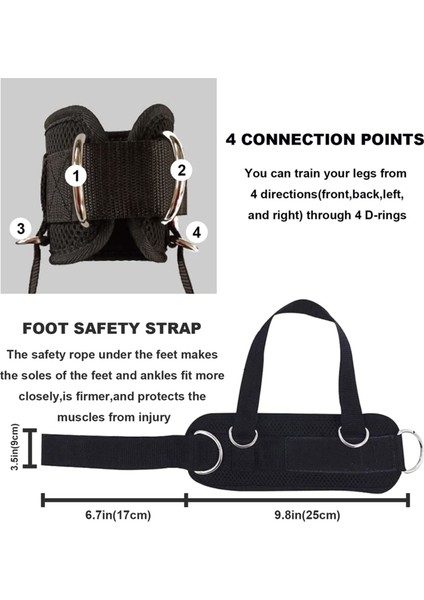 Kablo Makinesi Için 4x Ayak Bileği Kayışı Erkek ve Kadın Uyluk Bantları Egzersiz Için Geri Tepme Egzersiz Hips Eğitmeni Bacak Pres Kas Gücü (Yurt Dışından) modelleri