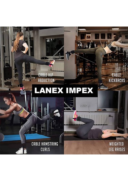 Kablo Makinesi Için 4x Ayak Bileği Kayışı Erkek ve Kadın Uyluk Bantları Egzersiz Için Geri Tepme Egzersiz Hips Eğitmeni Bacak Pres Kas Gücü (Yurt Dışından) fırsatları