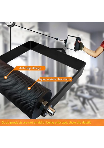 Spor Salonu Lat Down Down Down Cable Makinesi Tutucu Bağlanma Fitness Kolu Güreş Egzersizi Deadlift D Şekil El Kavrama-4cm (Yurt Dışından) fırsatları