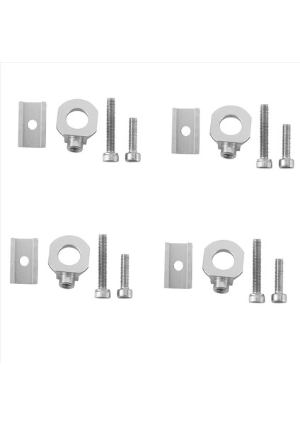 4x Bisiklet Zinciri Gerginliği Ayarlayıcı Alüminyum Alaşım Bisiklet Bağlantı Elemanı Cıvata Tek Hızlı Bisiklet Cıvata Vidası Gümüş (Yurt Dışından)