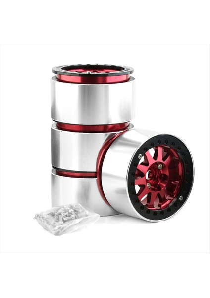 2 2 Inç Beadlock Tekerlek 1 10 Için Ağır Hizmet Tipi Alaşım 1 10 Rc Paletli SCX10 Trx-4 4pcs-Set Kırmızı (Yurt Dışından) indirimleri