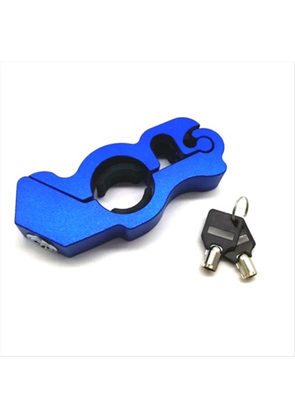 Motosiklet Gideri Kilidi Gidon Fren Kolu Katı Kilit Katı Kilit Anti Hırsızlık Anti Kilit Mavi (Yurt Dışından)