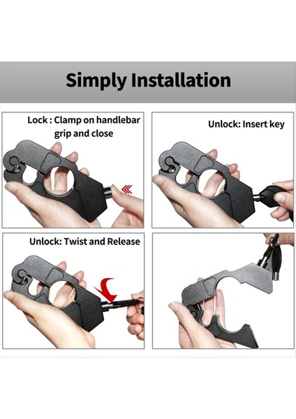 Motosiklet Gideri Kilidi Gidon Fren Kolu Katı Kilit Katı Kilit Anti Hırsızlık Anti Kilit Mavi (Yurt Dışından) modelleri