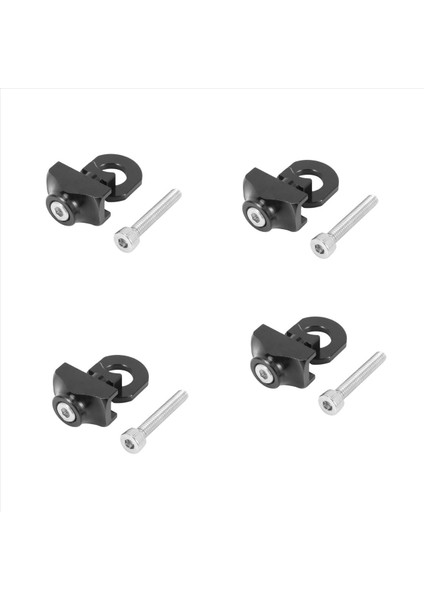 4x Bisiklet Zinciri Gerginliği Ayarlayıcı Alüminyum Alaşım Bisiklet Bağlantı Elemanı Cıvata Tek Hızlı Bisiklet Cıvata Vidası Siyah (Yurt Dışından)