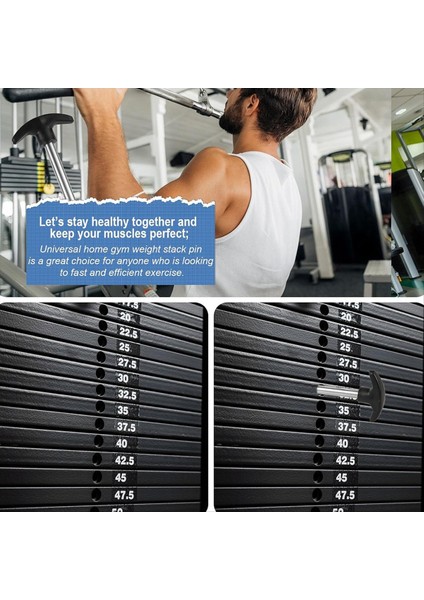 2 Adet Ağırlık Yığın Pimi Gerilme 3/8 Inç Çaplı Kilitleme Boşluk Ağırlığı Kaldırma Makinesi Pimleri Ağırlık Yığın Yedek Pimi (Yurt Dışından) fırsatları