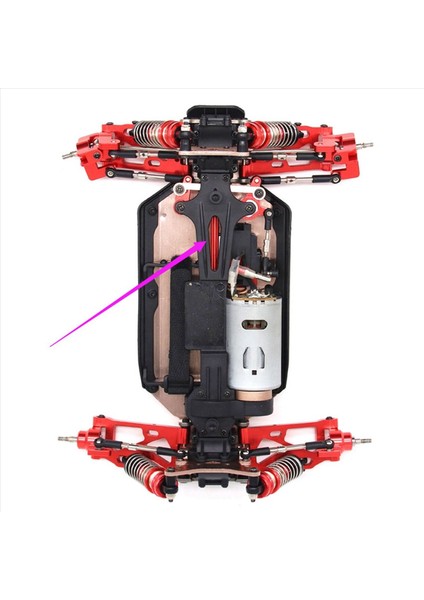 Wltoys Için 2x 144001 1/14 Rc Araba Yedek Parçaları 144001-1293 Merkezi Sürücü Mil Kırmızı (Yurt Dışından) fiyatları