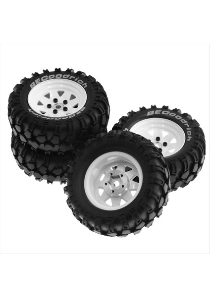 93MM Metal 1 9 Inç Beadlock Tekerlek 1/10 Rc Prıgler Araş Traxxas Üçgen Delik 12MM Adaptör Beyaz Için Set (Yurt Dışından)