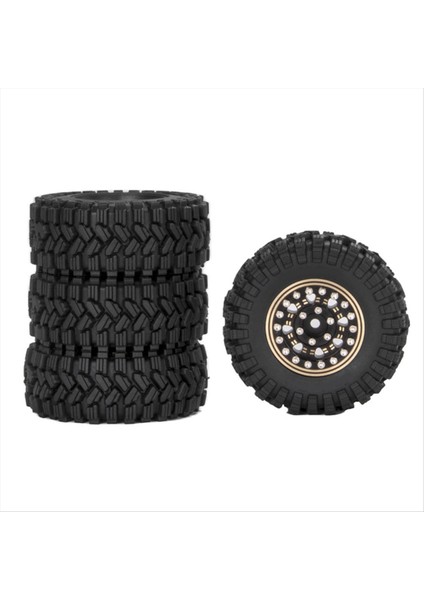 Traxxas 1/18 TRX4M Land Rover Için 1 2 Inç Pirinç Tekerlek Lastiği 1/24 SCX24 Fms A (Yurt Dışından)