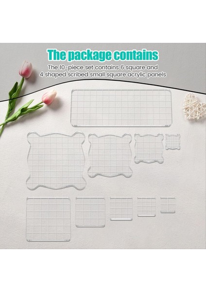 10 Adet Akrilik Damga Bloğu Çok Yönlü Çeşitli Boyutta Damga Blokları Damgalama Platformu Damgalama Araçları Kart Yapımı Için Ayarlanmış (Yurt Dışından) fiyatları
