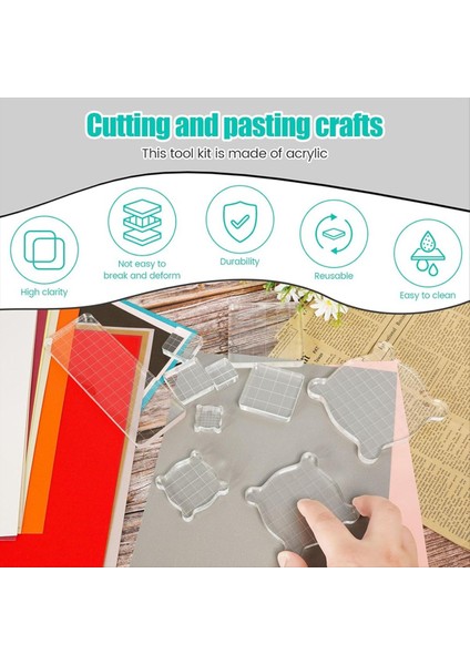 10 Adet Akrilik Damga Bloğu Çok Yönlü Çeşitli Boyutta Damga Blokları Damgalama Platformu Damgalama Araçları Kart Yapımı Için Ayarlanmış (Yurt Dışından) modelleri