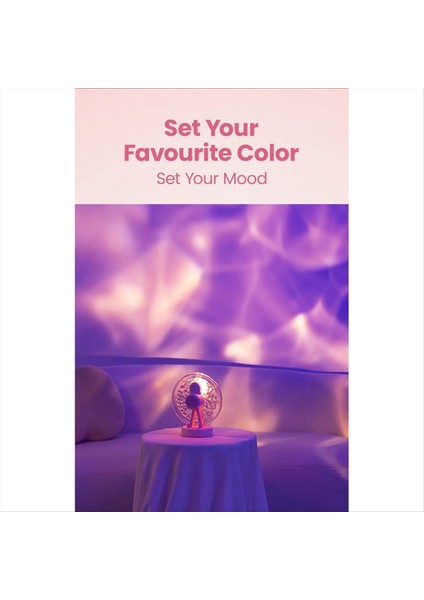 Beyaz Gürültü Müziği Olan Dönme Tekerlek Dalga Lambası Hoparlör 360 ° Surround Ses Hi-Fi Bluetooth Hoparlör Beyaz (Yurt Dışından)