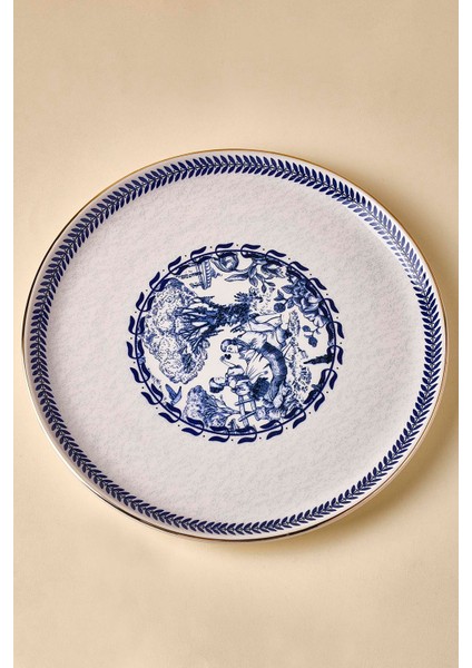 French Altın Yaldızlı Stoneware Yemek Takımı 27 Parça 6 Kişilik Yemek Seti