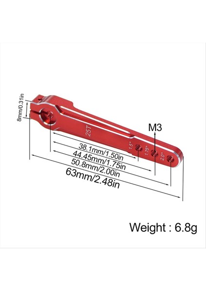 Alüminyum Rocker Kolu 25T Uçak Modeli Uzaktan Kumanda Uçak Servo Kol 1 5 1 75 2 Inç Genişletilmiş Servo Kol (Yurt Dışından) fırsatları