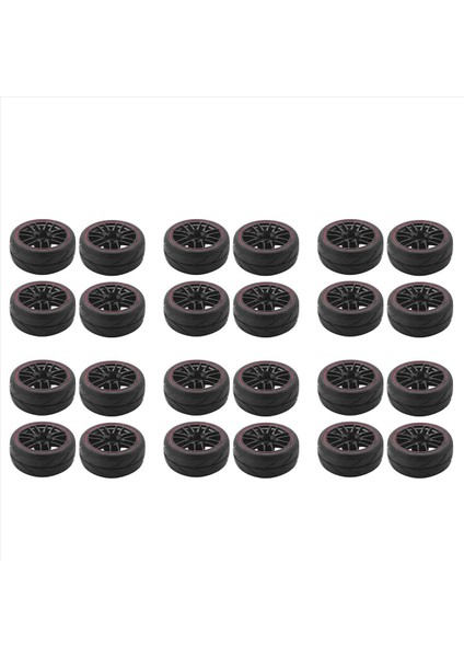 24PCS 12MM Hub Tekerlek Jantlar ve Rc Için Kauçuk Lastikler 1/10 Yol Touring Drift Araba R (Yurt Dışından)