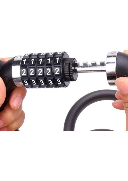 Bisiklet Kilidi Beş Hanlı Kod Kilitler Dağ Bisikleti Bisikleti Bisiklet Tel Çelik Kablo Kilidi Hırsızlık Anti-Hırsızlık Bisiklet Aksesuarları (Yurt Dışından) fırsatları