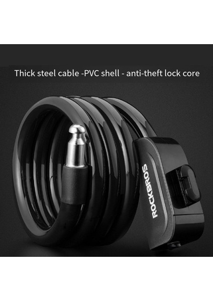 Rockbros Bisiklet Kilidi Mtb Yol Bisiklet Taşınabilir Hırsızlık Önleme Kablo Kilidi Dağ ve Yol Bisikleti (Yurt Dışından) fiyatları