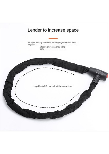 60CM Dağ Bisikleti Bisiklet Kilidi Hırsızlık Anti Anahtar Kilit Dağ Bisiklet Elektrikli Bisiklet Zinciri Kilit (Yurt Dışından)