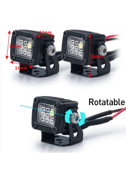 4x Modifiye Farlar Spotlar Eksenel SCX10 Jeep Traxxas Trx4 Trx6 1/10 Rc Craıl Araş C (Yurt Dışından) fiyatları