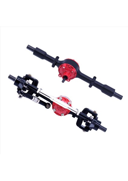 Wpl Için 2x Metal Ön ve Arka Aks C14 C24 C34 C44 B14 B24 1/16 Rc Araba Yükseltmeleri Parça Aksesuarları Siyah (Yurt Dışından) modelleri