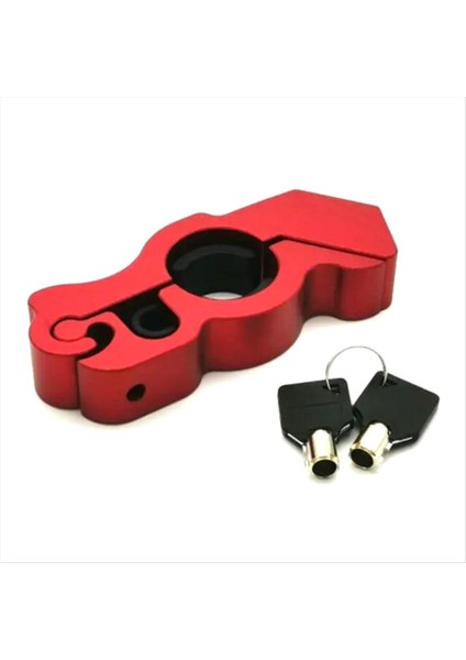 Motosiklet Gideri Kilit Kol Kolu Fren Kolu Katı Kilit Kilit Anti Hırsızlık Anti Kilit Kırmızı (Yurt Dışından)