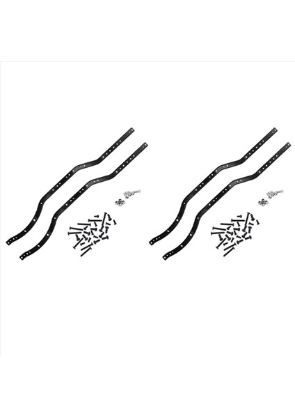 4pcs/set Çelik Şasi Çerçeve Rayları Eksenel SCX10 90027 SCX10 Iı 90046 90047 Rc Araba Palet Kamyon Araç Modeli (Yurt Dışından)