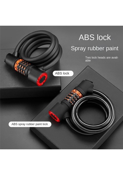 5 Basamaklı Kod Şifreli Bisiklet Kablo Kilidi Arka Lamba Bisiklet Kilidi (Ovma) (Yurt Dışından) fiyatları