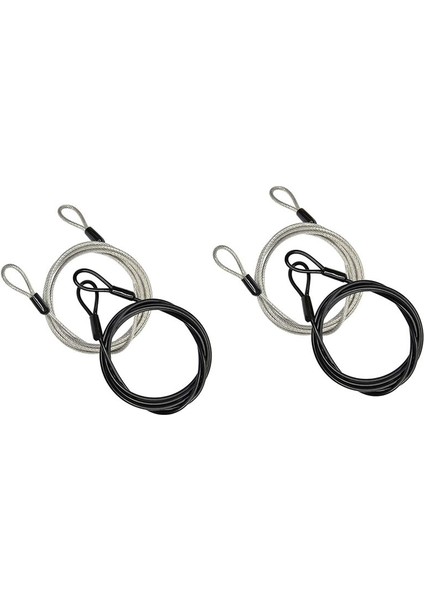 2x 100CM/3 3ft Uzunluğunda Seyahat Güvenlik Kablosu Kilidi Örgülü Çelik Kaplamalı Güvenlik Kablosu Bagaj Kilidi Güvenlik Kablosu Teli Ipi (Yurt Dışından)