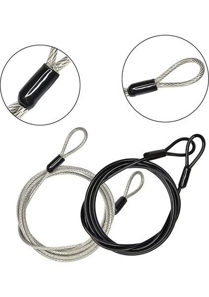 2x 100CM/3 3ft Uzunluğunda Seyahat Güvenlik Kablosu Kilidi Örgülü Çelik Kaplamalı Güvenlik Kablosu Bagaj Kilidi Güvenlik Kablosu Teli Ipi (Yurt Dışından) fırsatları