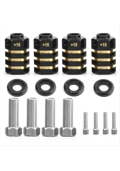 Trx4 Trx6 Tekerlekler Uzatma Hex Adaptörü (+15MM Kalınlık) Için Rc Pirinç Aralayıcılar Tekerlek Hex Hub Genişleticiler (Yurt Dışından)