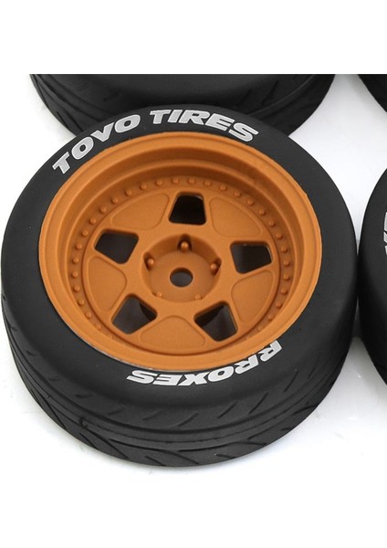 4pcs 68MM 1/10 Rc Racing Araba Lastikleri Yol Touring Drift Araba Lastik Tekerleği Tamiya TT01 TT02 XV01 Beyaz (Yurt Dışından) fırsatları