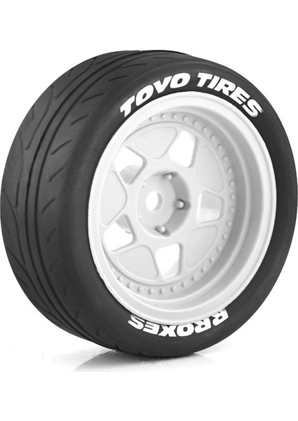 4pcs 68MM 1/10 Rc Racing Araba Lastikleri Yol Touring Drift Araba Lastik Tekerleği Tamiya TT01 TT02 XV01 Beyaz (Yurt Dışından) indirimleri