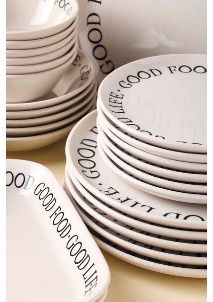 Good Stoneware Yemek Takımı 27 Parça 6 Kişilik Yemek Seti