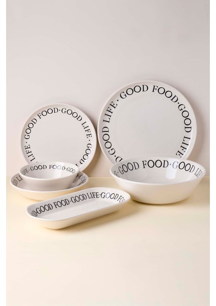 Good Stoneware Yemek Takımı 27 Parça 6 Kişilik Yemek Seti