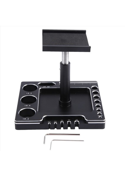Metal Rc Araba Çalışma Standı Onarım Iş Istasyonu Montaj Platformu 360 Derece TRX4M Fms SCX24 1/18 Rc Araç Siyah (Yurt Dışından) fiyatları