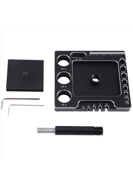 Metal Rc Araba Çalışma Standı Onarım Iş Istasyonu Montaj Platformu 360 Derece TRX4M Fms SCX24 1/18 Rc Araç Siyah (Yurt Dışından) modelleri