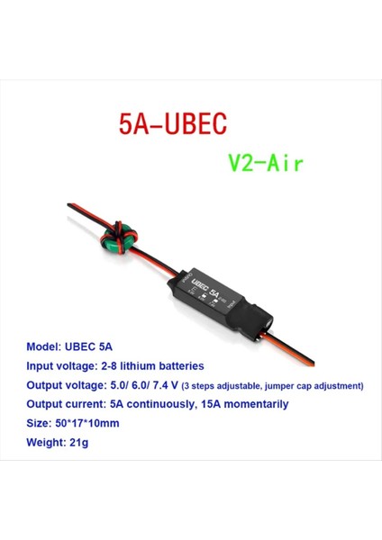 Ubec 5A V2 Hava Voltaj Regülatörü Modülü 2-8s 5V 6V 7 4V 5A Trawler Için Ayarlanabilir Bec (Yurt Dışından) modelleri