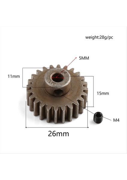24T M1 Motor Dişli Pinyon Dişli 6496X 1/10 Maxx Rc Araç Yükseltme Parçaları Aksesuarları (Yurt Dışından) fiyatları
