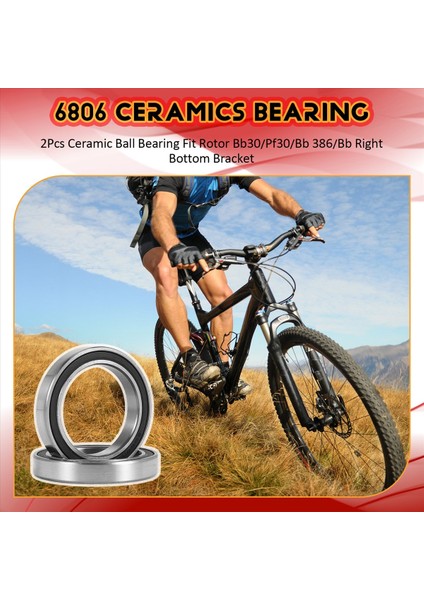 2pcs Seramik Bilyalı Yatak Uygun Rotor BB30/PF30/BB 386/BB Sağ Alt Braket (Yurt Dışından) fırsatları