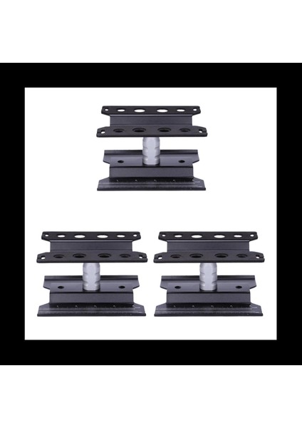 3x Metal Rc Araba Iş Istasyonu Iş Standı Onarım 360 Derece 1/8 1/10 1/12 1/16 Ölçekli Modeller Siyah (Yurt Dışından)