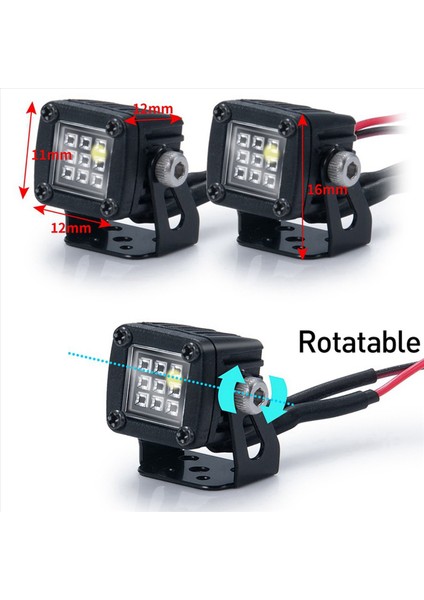 10X Modifiye Farlar Spotlar Araç Araç Üst Işıklar Eksenel SCX10 Jeep Traxxas Trx4 Trx6 1/10 Rc Araş A (Yurt Dışından) indirimleri