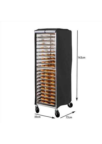 2x Bun Pan Raf Kapağı Yoğunluklu Su Geçirmez ve Toz Geçirmez Ekmek Raf Kapağı 23 x 28 x 64 Inç Fırın Tek Raf Kapakları (Yurt Dışından) modelleri